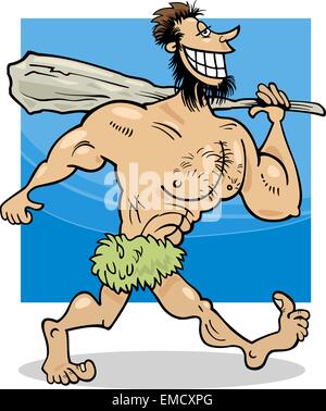 Caveman cartoon illustration Illustration de Vecteur