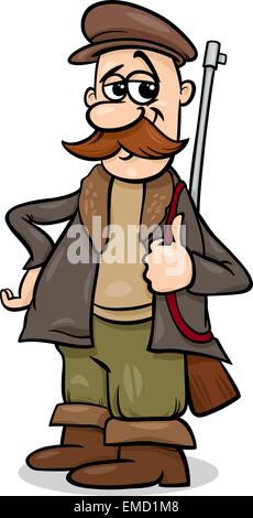 Conte de hunter cartoon illustration Illustration de Vecteur