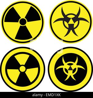 Les icônes de danger biologique Illustration de Vecteur