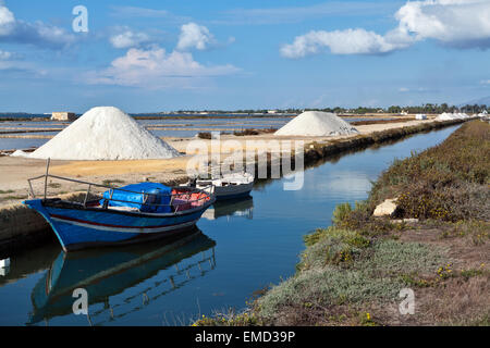 Salant El-mallahet Marsala, Sicile, Italie Banque D'Images