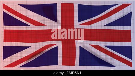 Grunge Union Jack Flag Illustration de Vecteur