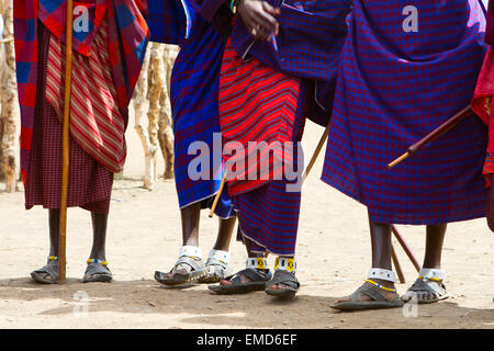 Gros plan du tribu Masai Banque D'Images