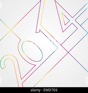 Nouvelle Année 2014 Résumé Contexte Illustration de Vecteur