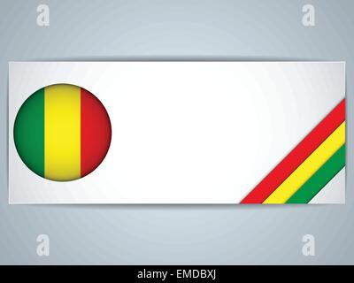 Mali Pays Ensemble de bannières Illustration de Vecteur