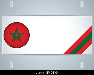 Le Maroc Pays Ensemble de bannières Illustration de Vecteur