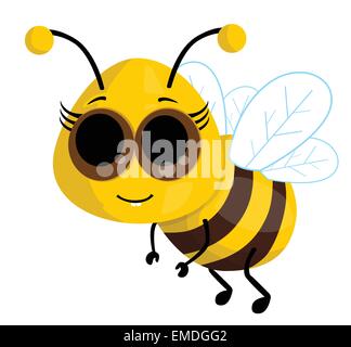 Cute cartoon bee Illustration de Vecteur