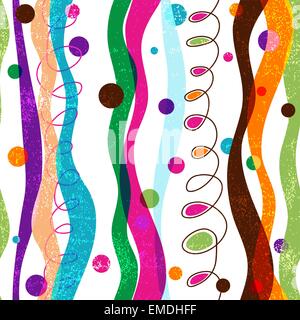 Motif à rayures colorées grungy transparente Illustration de Vecteur