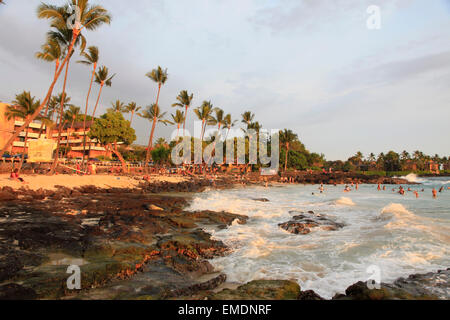 Hawaii, Big Island, White Sands Beach (Magic), Banque D'Images