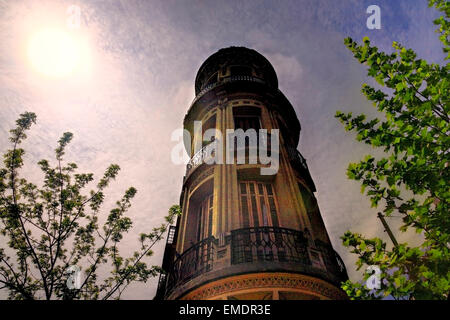 La tour fantôme (La Torre fantasma) de La Boca. Buenos Aires, Argentine Banque D'Images