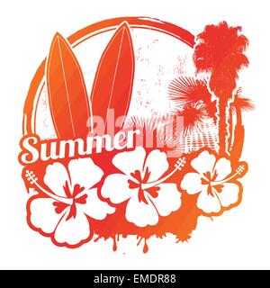 Timbre de surf Illustration de Vecteur