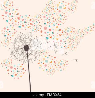 Illustration de pissenlit printemps Illustration de Vecteur