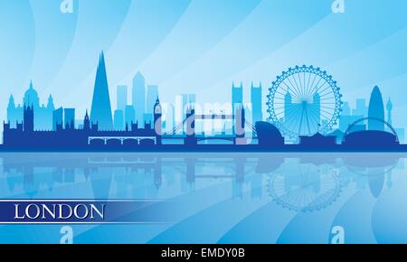 London city skyline silhouette background Illustration de Vecteur