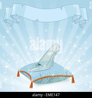 Crystal slipper background Illustration de Vecteur