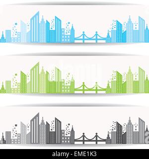 Abstract colorful building design pour le site web banner Illustration de Vecteur
