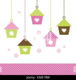 Maisons d'abeilles spring collection vector Illustration de Vecteur