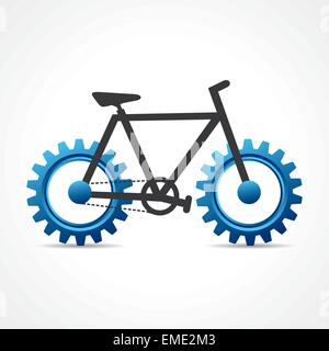 Illustration de vélo avec roue dentée Illustration de Vecteur