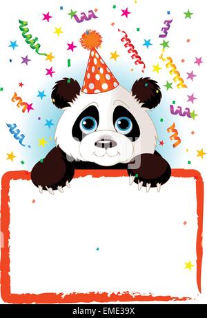 Panda bébé Anniversaire Illustration de Vecteur