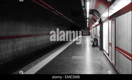 Une station de métro à Rome prises en 2011. Banque D'Images