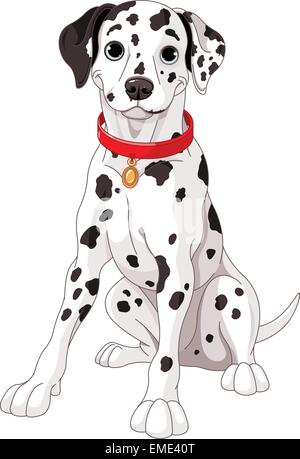 Mignon chien Dalmatien Illustration de Vecteur