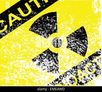 Grunge radioactive Sign Illustration de Vecteur