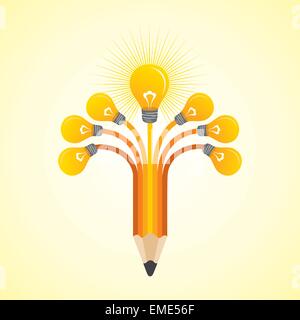 Les mains des ampoules crayon faire - vector illustration Illustration de Vecteur