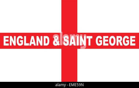 Drapeau de l'Angleterre et Saint George Illustration de Vecteur