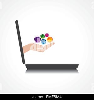 Les engrenages dans part provient de vecteur stock Illustration de Vecteur