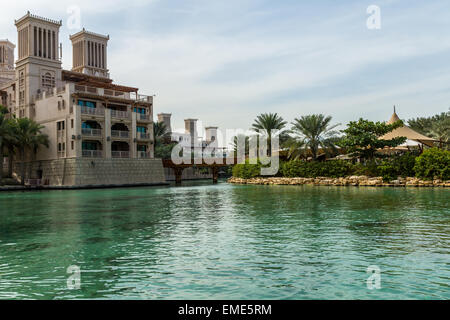 Tour de bateau abara Madinat Jumeirah à Dubai, UAE Banque D'Images