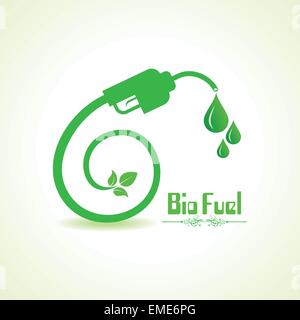 Concept de carburant bio avec buse Illustration de Vecteur