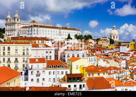 Lisbonne, Portugal dans le quartier d'Alfama. Banque D'Images