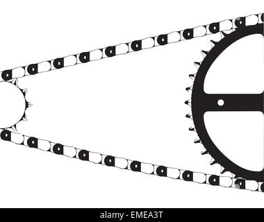 Chaîne de vélo Illustration de Vecteur