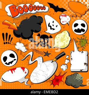Halloween BD bulles Illustration de Vecteur