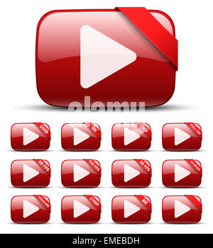 Bouton vidéo Banque D'Images