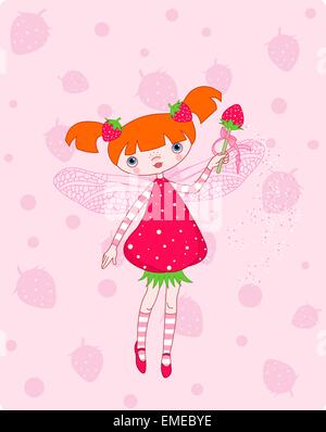 Strawberry fairy Illustration de Vecteur