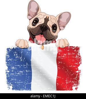 Fan de Bouledogue Français Illustration de Vecteur