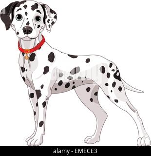 Mignon chien Dalmatien Illustration de Vecteur