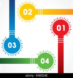 L'infographie moderne bannière options avec les ampoules Vector illustration Illustration de Vecteur