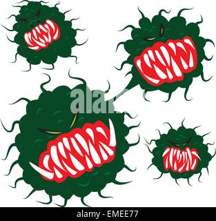 Les germes Bactéries Virus Illustration de Vecteur