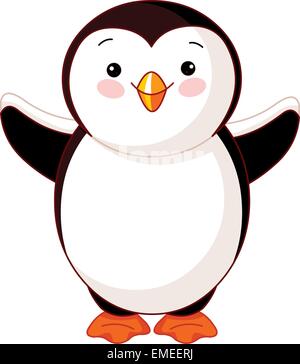 Cute baby penguin Illustration de Vecteur