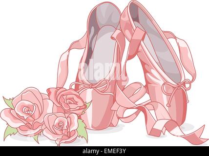 Beaux chaussons de ballet Illustration de Vecteur