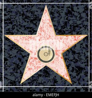 Musique Hollywood Walk of Fame Illustration de Vecteur