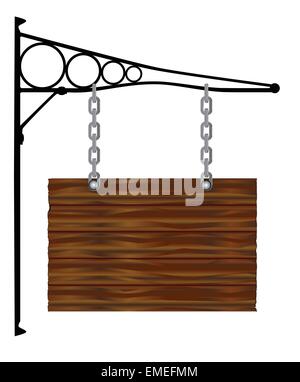 Signe pendaison Rectangle Illustration de Vecteur