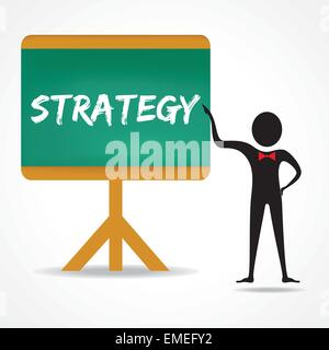 Stratégie de points homme mot sur stock vector conseil vert Illustration de Vecteur