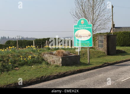 Bienvenue à blairgowrie et rattray signer l'Ecosse avril 2015 Banque D'Images