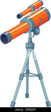 Télescope Illustration de Vecteur