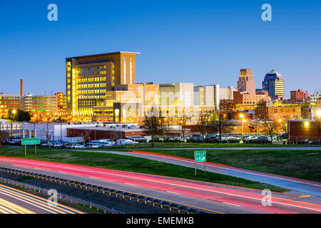 Durham, North Carolina, USA Centre-ville de la ville. Banque D'Images