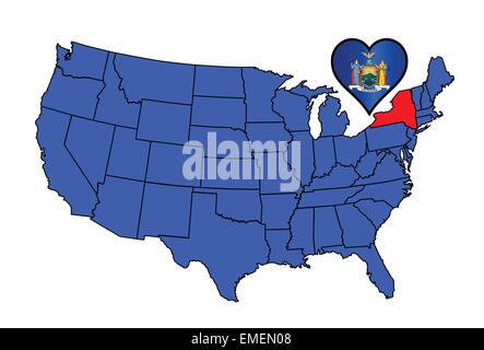 État de New York Illustration de Vecteur