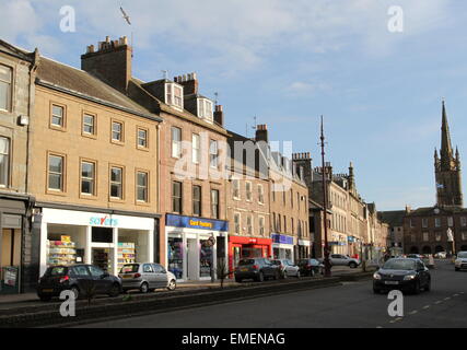 Scène de rue Montrose angus ecosse avril 2015 Banque D'Images