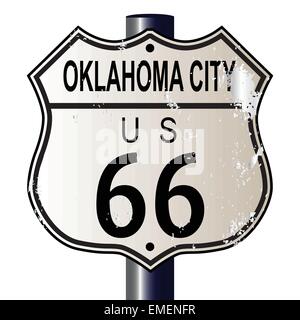 Oklahoma City signe Route 66 Illustration de Vecteur