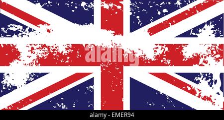 Union Jack Flag Grunge Illustration de Vecteur